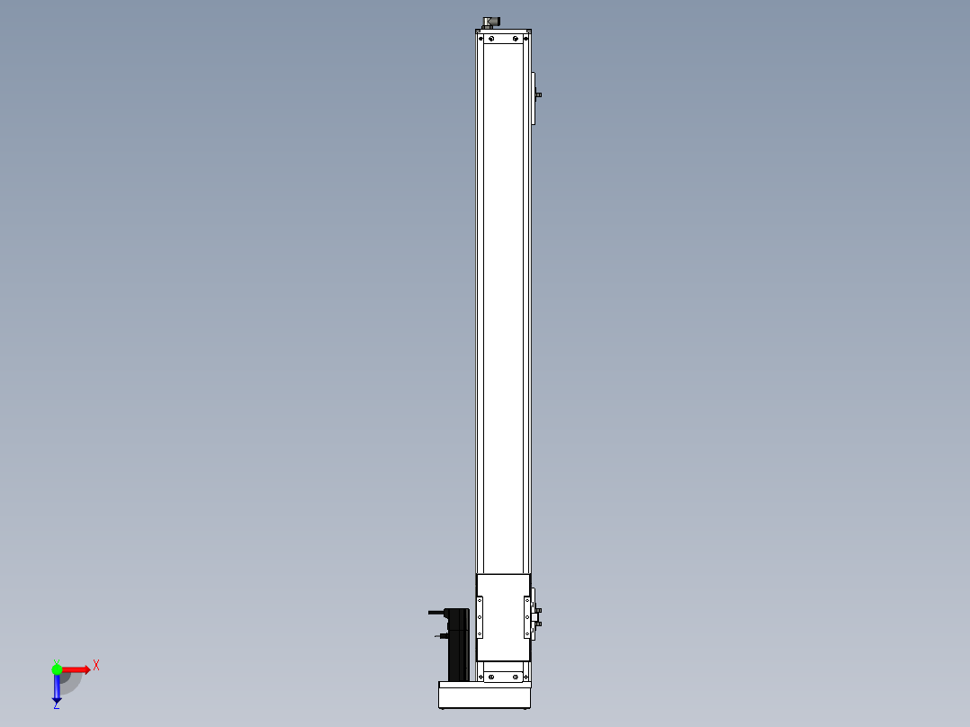 Toyo东佑达直线模组-ECH12-1000-BR-100W+煞車俯视图
