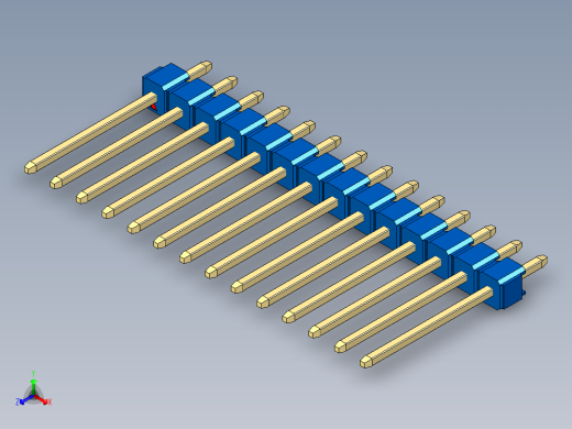 彩色公头100mil（2.54mm）系列-DS1021_blue_1x14p_100mil_Type5_rev1.0