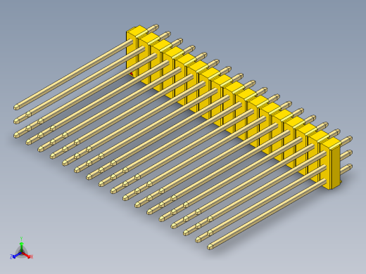 彩色公头100mil（2.54mm）系列-DS1021_yellow_3x17p_100mil_Type43_rev1.0