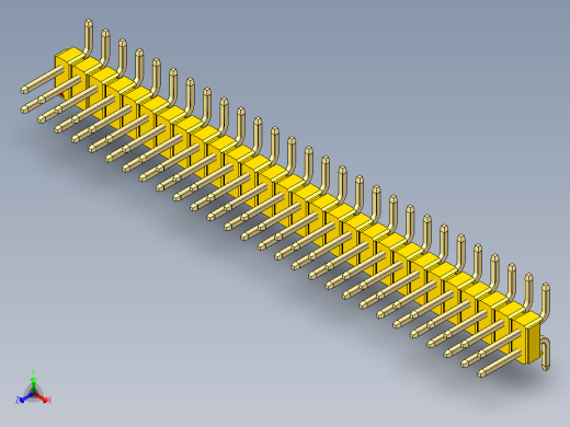 彩色公排针 100mil 2.54mm 系列-DS1022_yellow_56p_100mil_TypeSMT_rev1.0