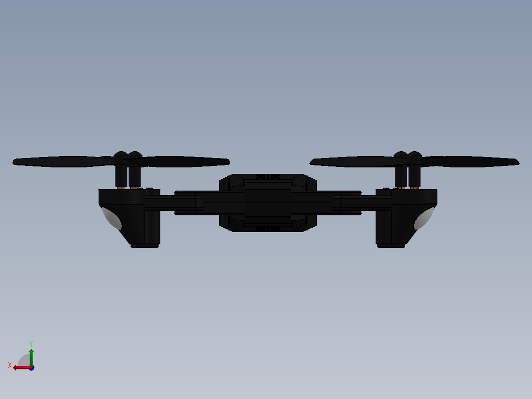 无人机机身后视图