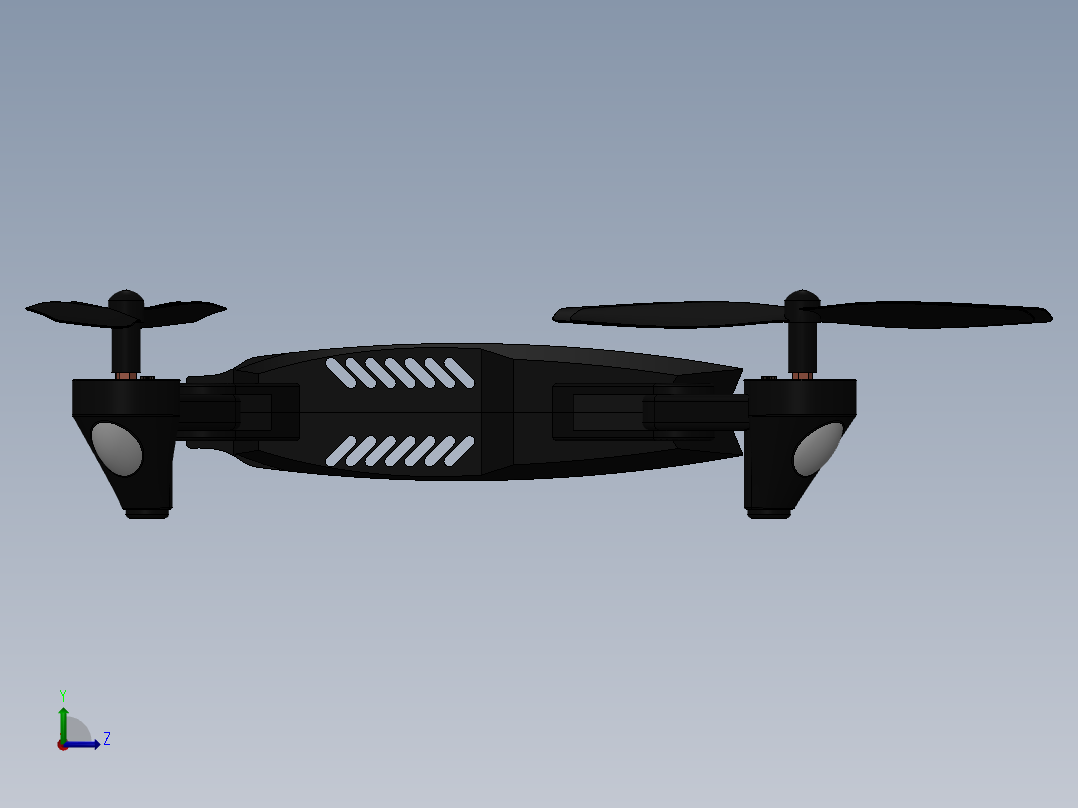 无人机机身左视图