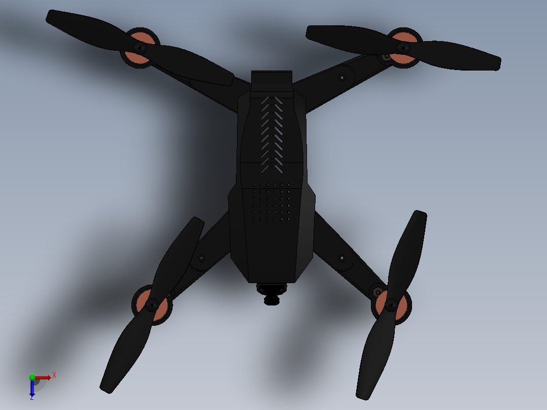 无人机机身俯视图