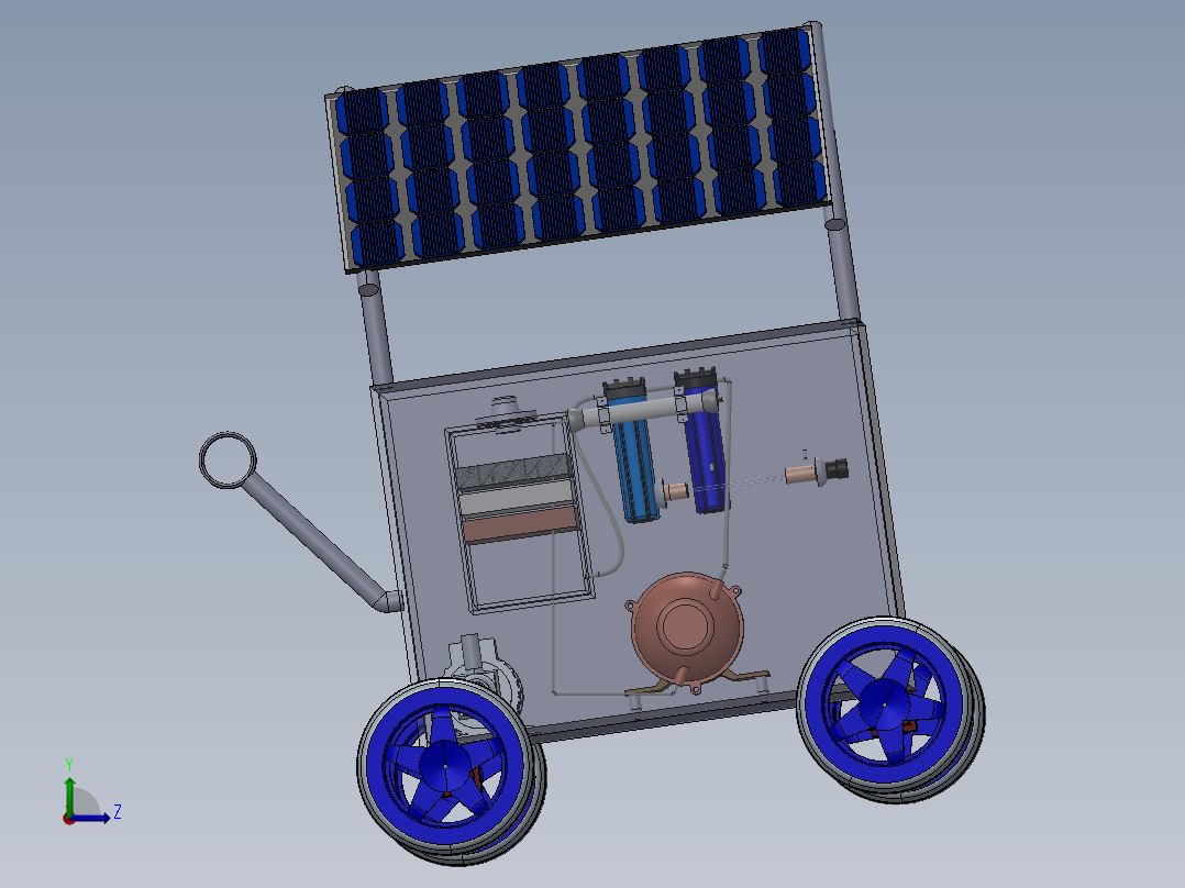 太阳能海水淡化净化厂左视图
