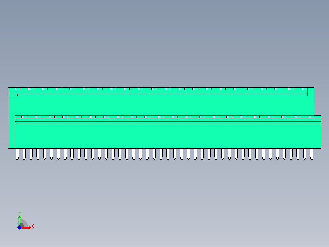 DEGSON 2EDG 系列 5.0mm 可插拔接线端子组-2EDGVTC-5.0-44P-14-00AH前视图