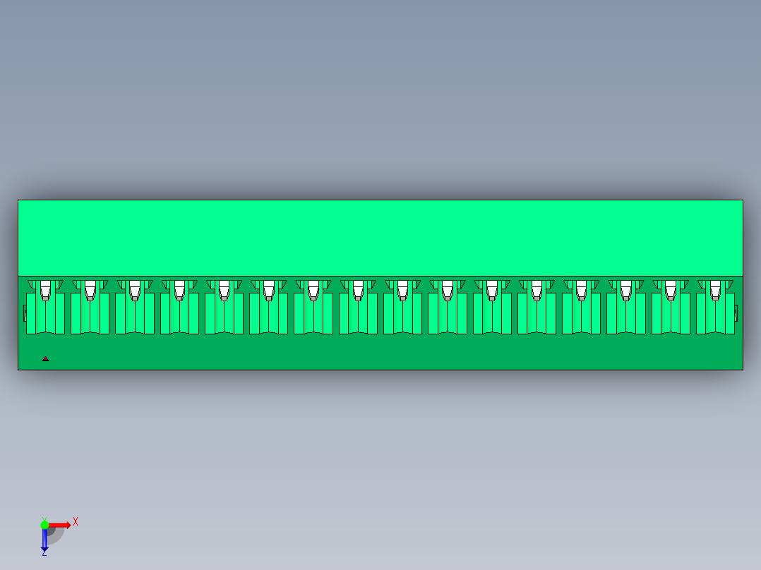 DEGSON 15EDG 系列 3.5mm 插拔式接线端子 FullPack-15EDGLC-3.5-16P-14-00AH俯视图