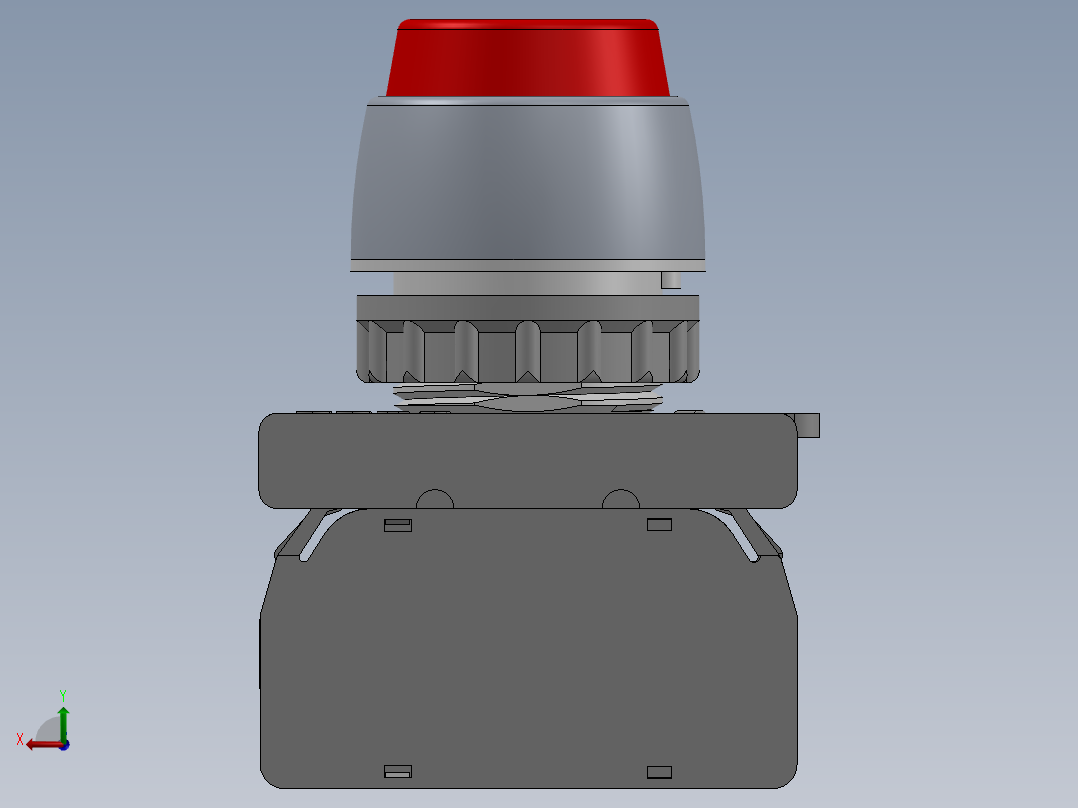 常闭开关按钮后视图