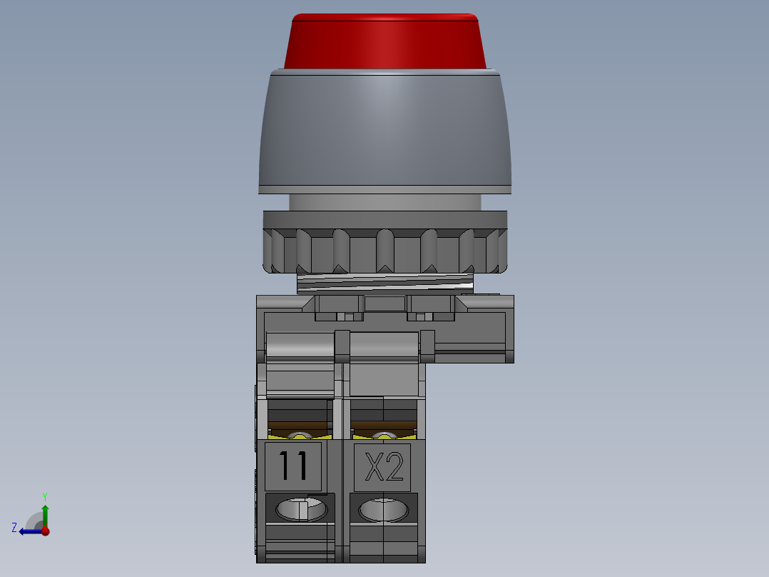 常闭开关按钮右视图
