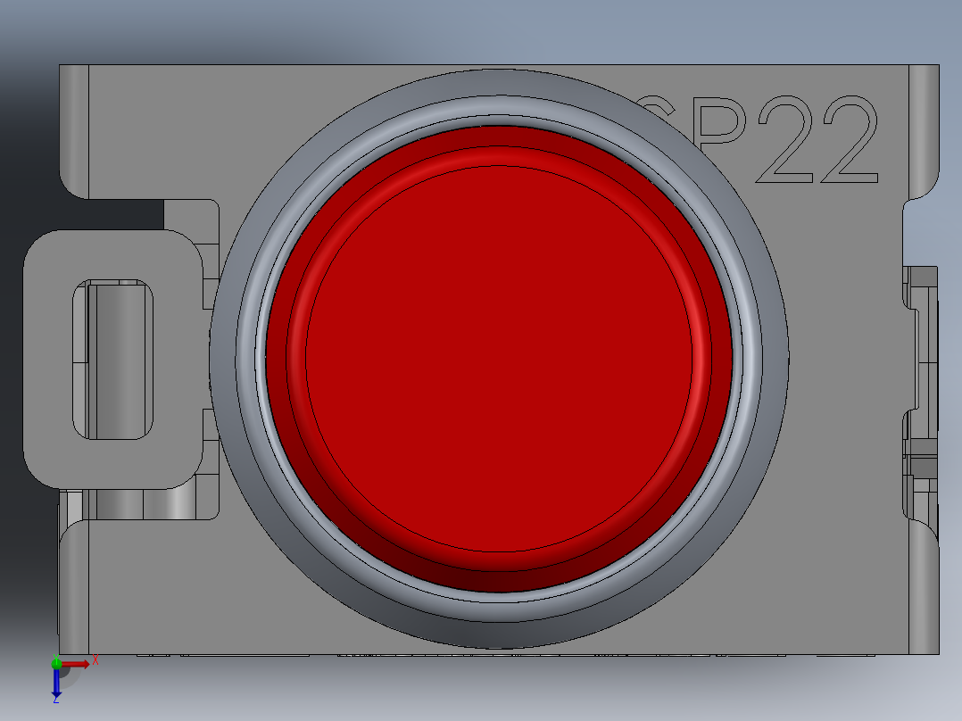 常闭开关按钮俯视图