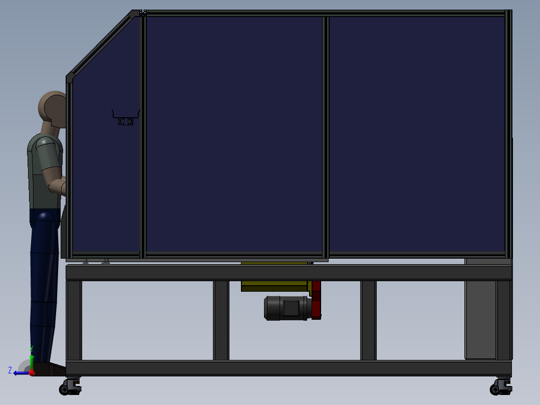 10工位自动化加工设备3D模型右视图