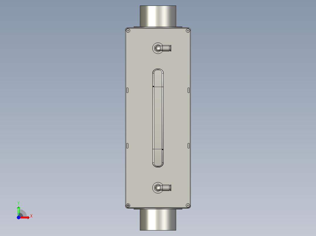 新型暖风换热器前视图