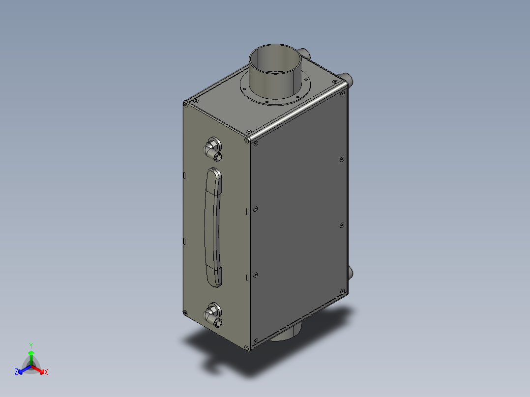 新型暖风换热器正等轴测图