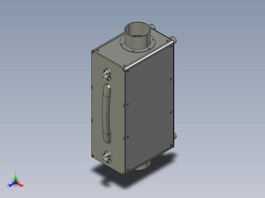 新型暖风换热器正等轴测缩略图