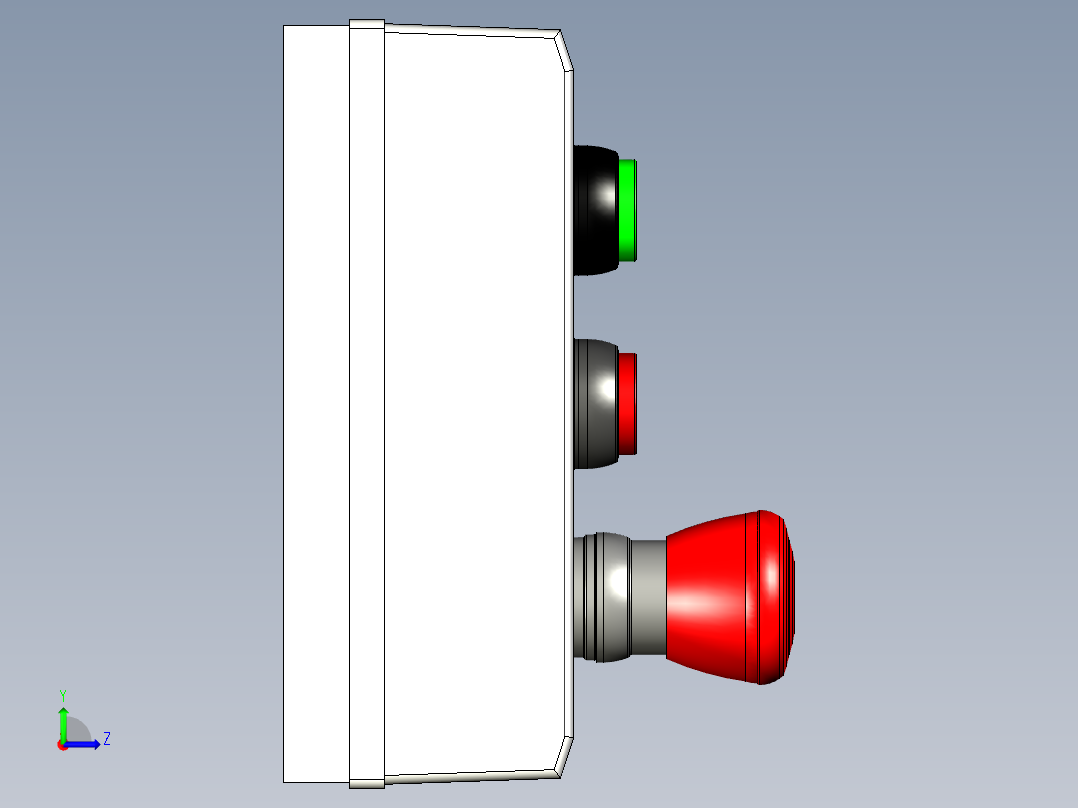 电器柜 电控柜 (121) 机械设计素材左视图