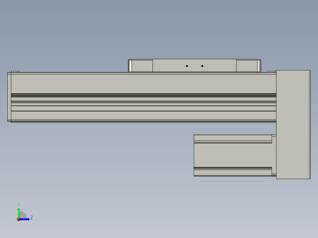 直线模组LHC14-S100-D设计图纸左视图