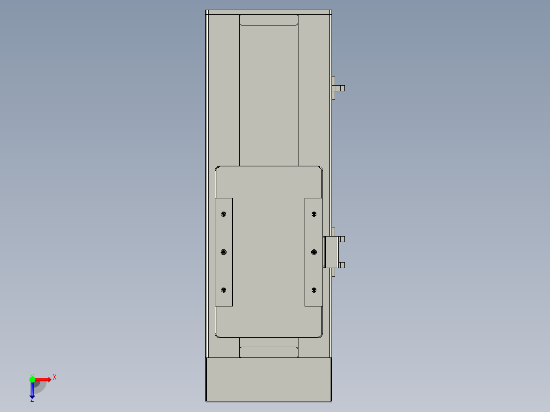直线模组LHC14-S100-D设计图纸俯视图