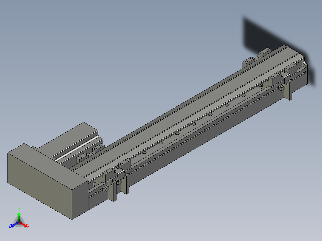 直线模组LHA6-S400-R-200W(16丝杆)设计图纸主视图