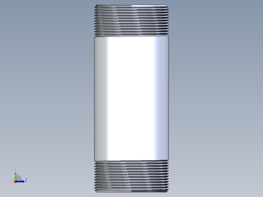 聚氯乙烯配件33-Sch80_Nipple_MPTxMPT_861-256_2in x 6in左视图