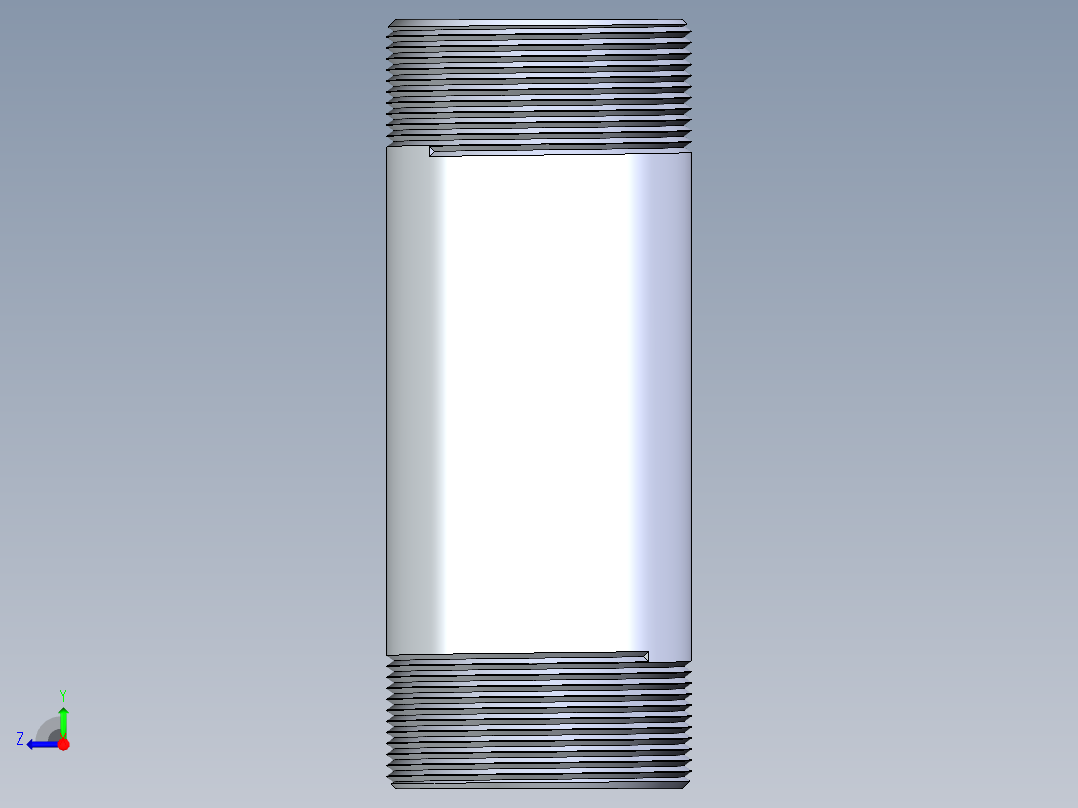 聚氯乙烯配件33-Sch80_Nipple_MPTxMPT_861-256_2in x 6in右视图