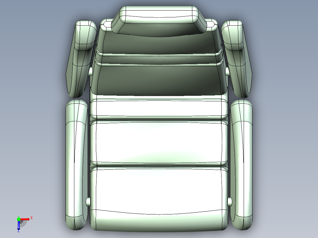汽车座椅 (12)俯视图