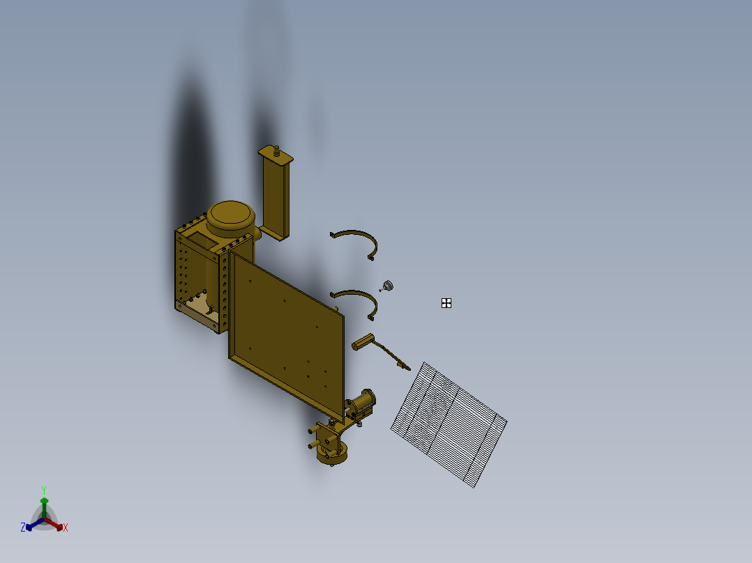 蒸汽机正等轴测图