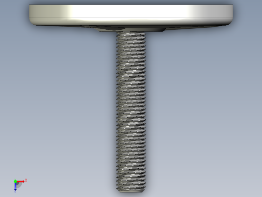工程塑膠水平調整腳座31-3D多系列多零件图纸模型俯视缩略图