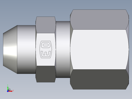 卡套式工业通用硬管接头EO_Weld_connector_AS08ZL71前视缩略图