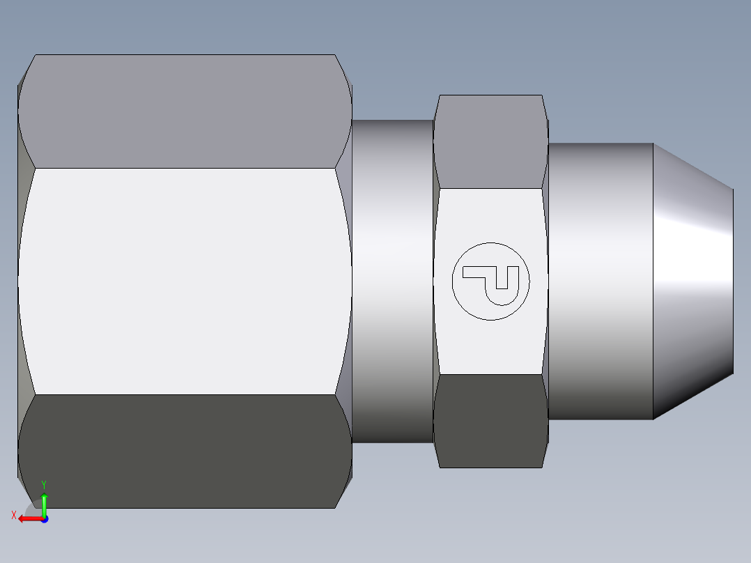 卡套式工业通用硬管接头EO_Weld_connector_AS08ZL71后视图