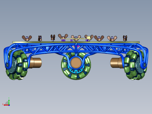 全向轮三角底盘小车后视缩略图