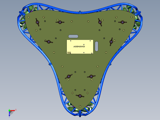 全向轮三角底盘小车俯视缩略图