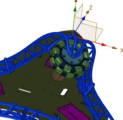 全向轮三角底盘小车