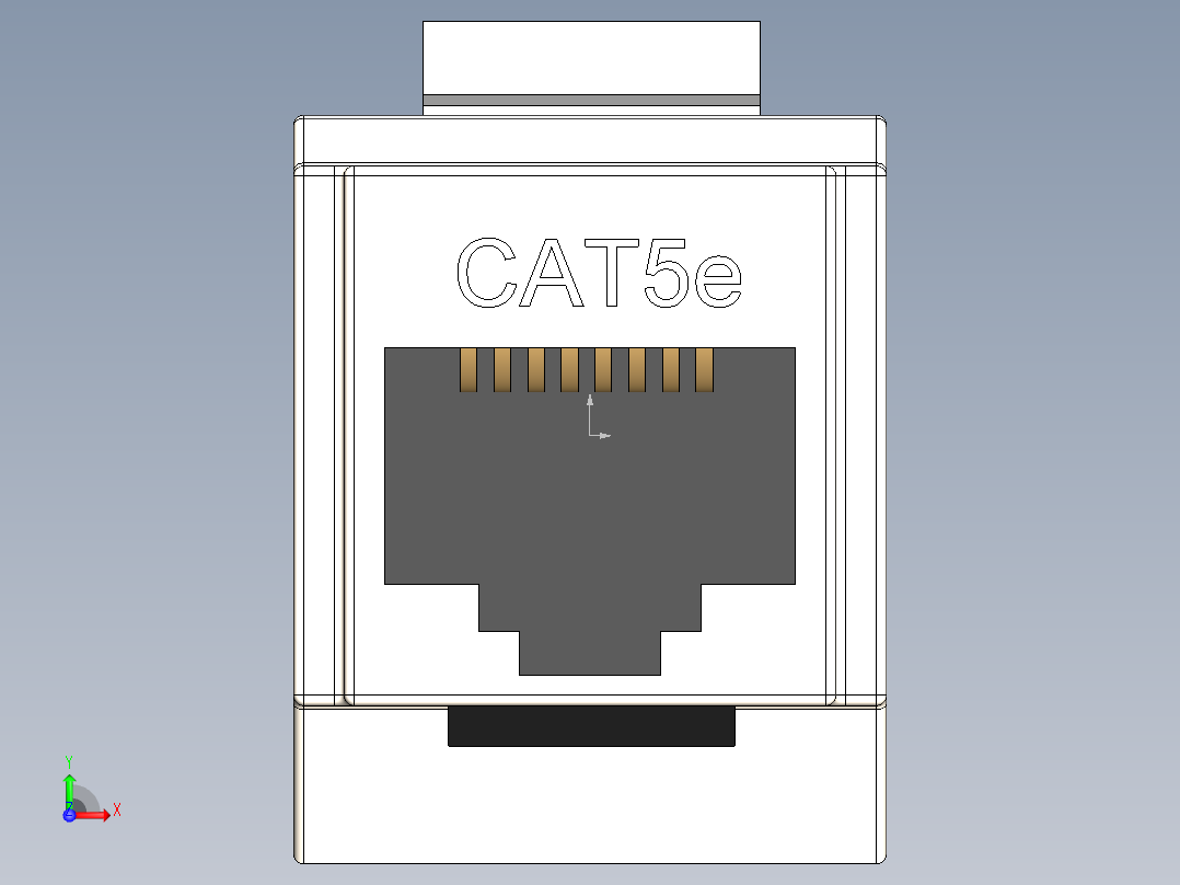 以太网连接器前视图