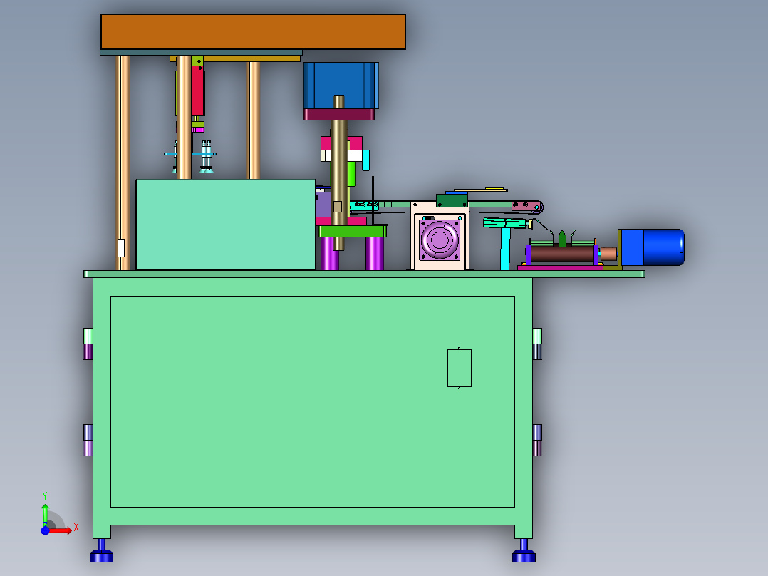 极片全自动裁剪成型机前视图