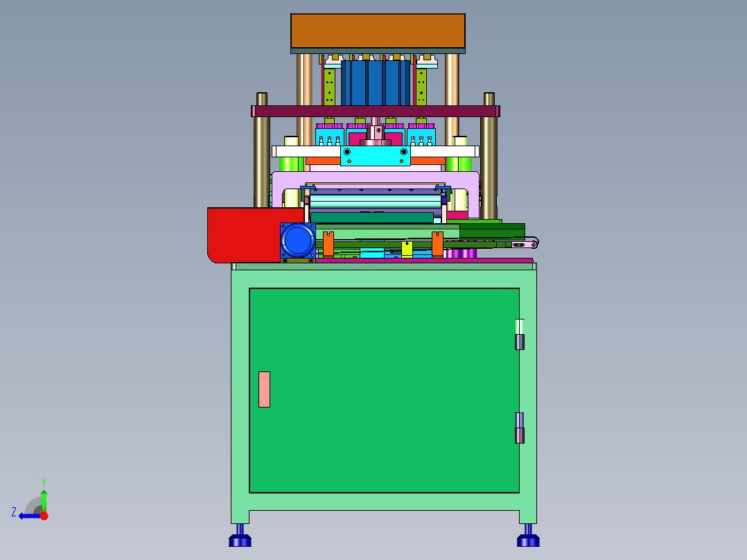 极片全自动裁剪成型机右视图