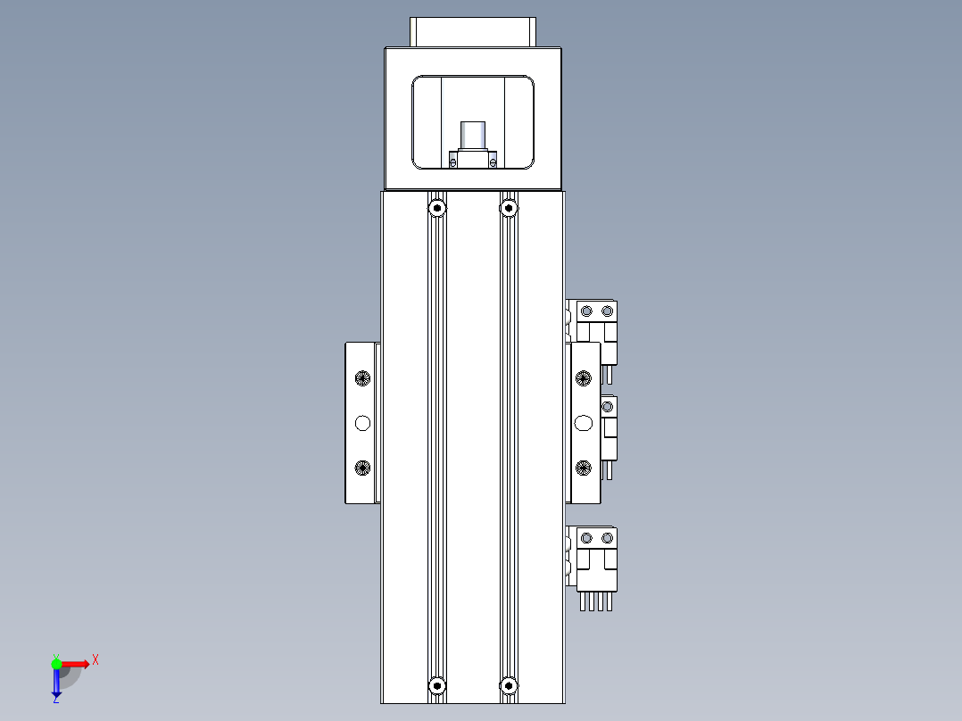 TPA-KNR-60E-1205C-L50A1-M-P10-N3线性模块铝制底座俯视图