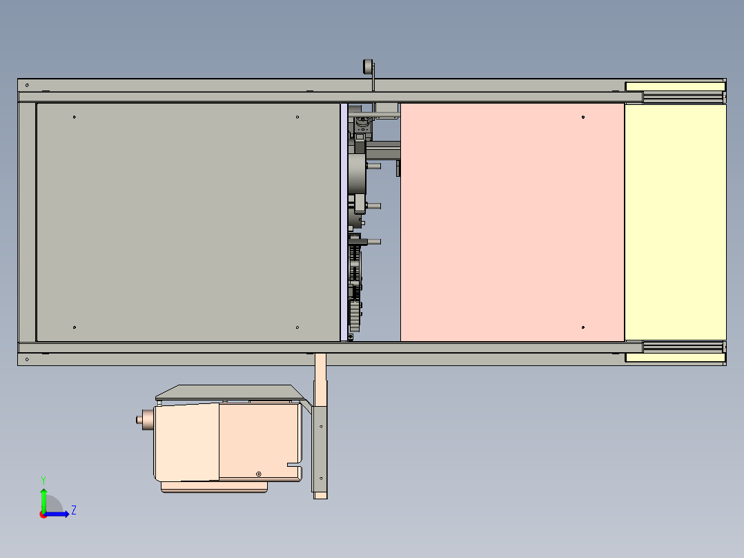 CD驱动印刷设备step左视图