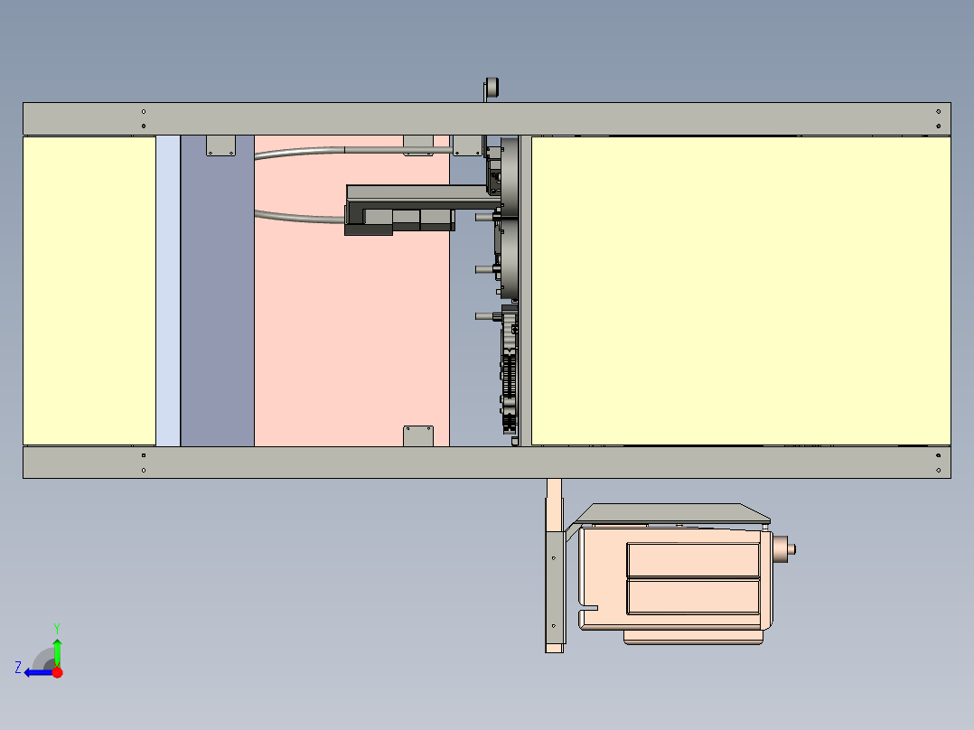 CD驱动印刷设备step右视图