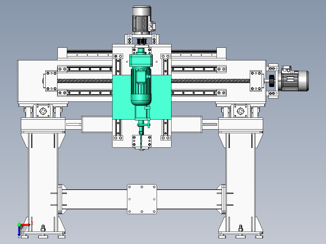 2023.02月-三轴移动钻孔sw20俯视图