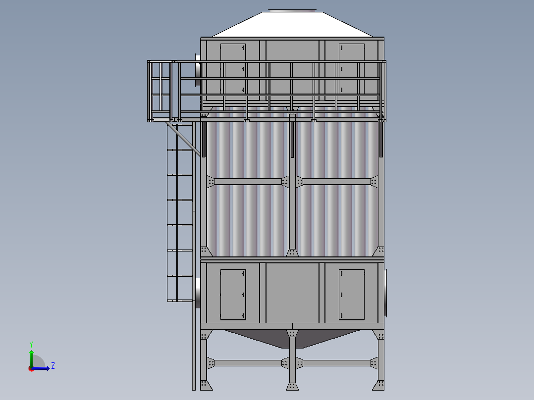 4.5万风量湿式静电除尘器sw18可编辑左视图
