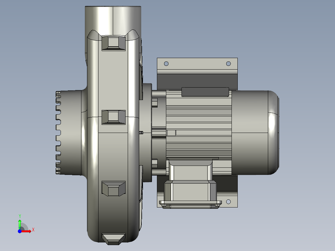 工业鼓风机模型前视图