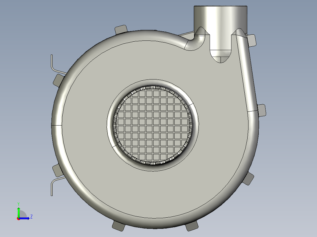 工业鼓风机模型左视图