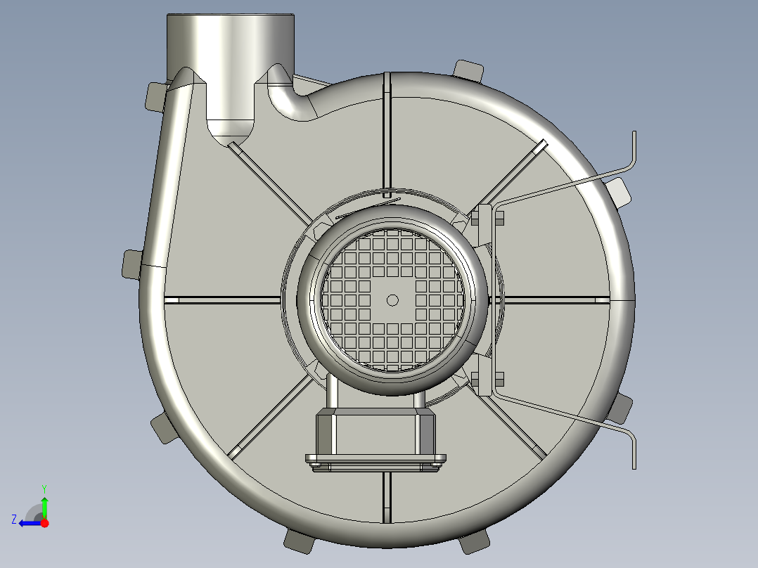 工业鼓风机模型右视图