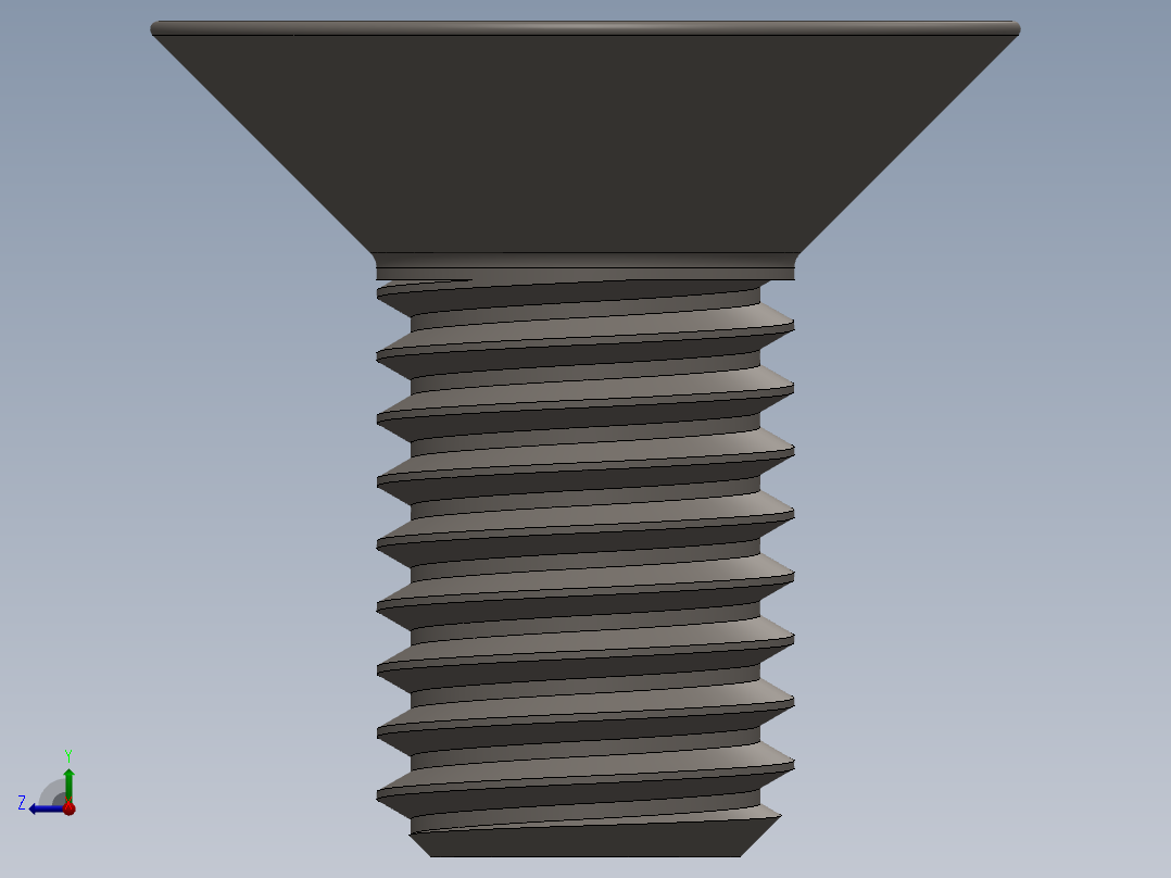 Screw_ISO_10642_M10x20_A2右视图