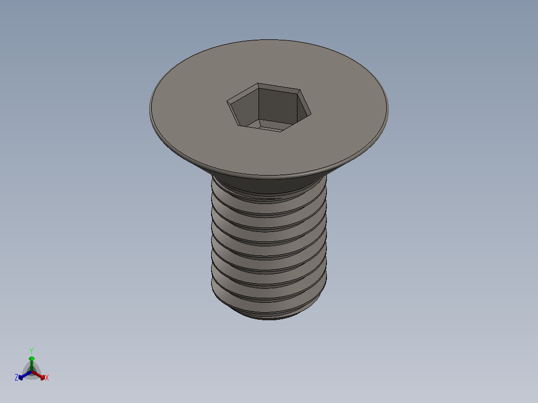 Screw_ISO_10642_M10x20_A2正等轴测图