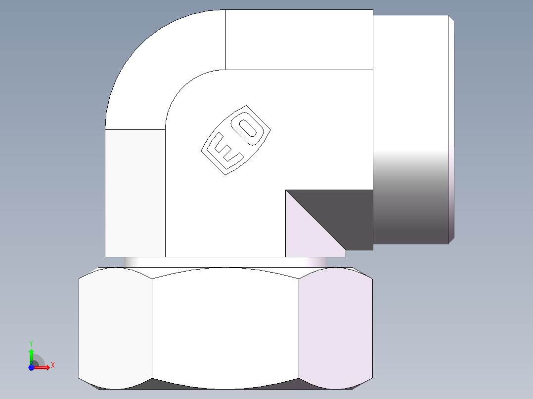 直角组合接头、2C9-45前视图