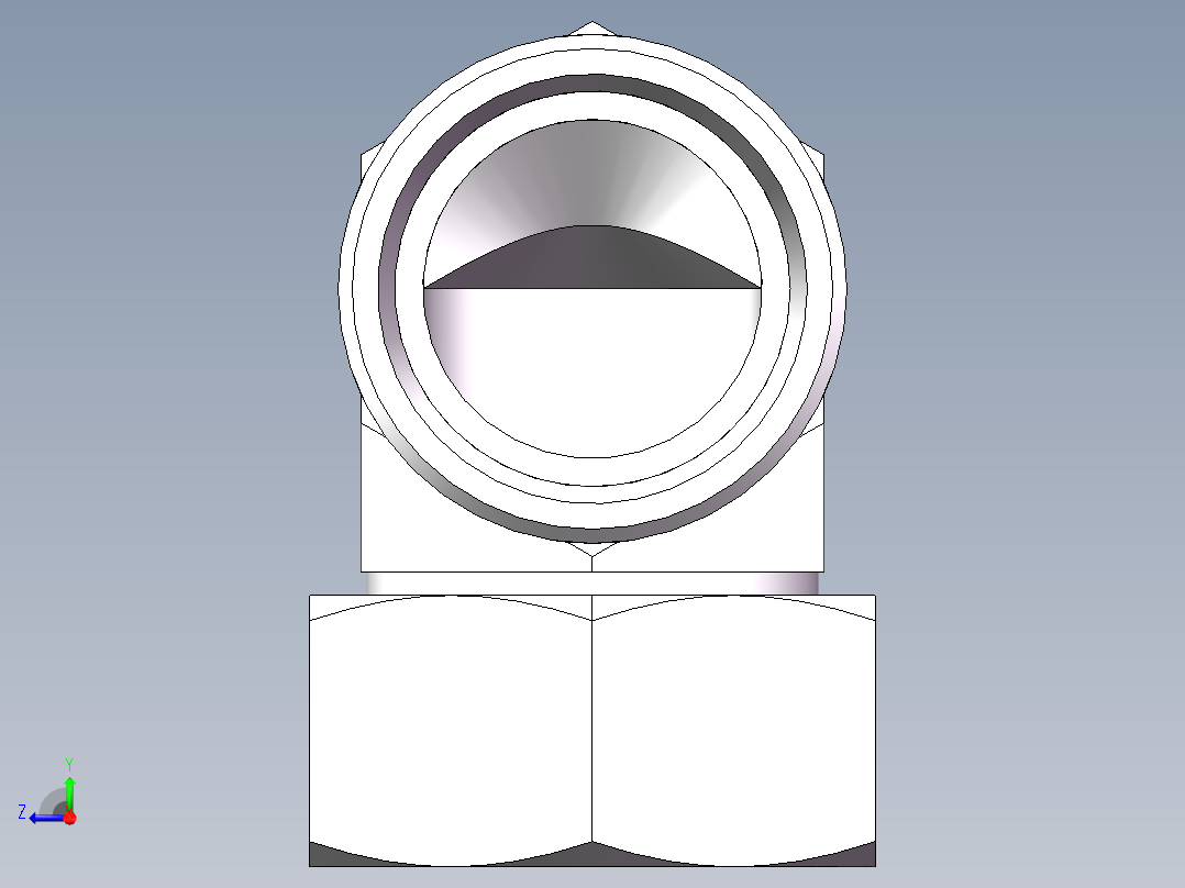 直角组合接头、2C9-45右视图