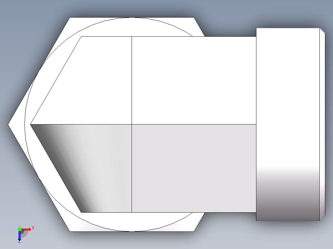 直角组合接头、2C9-45俯视图