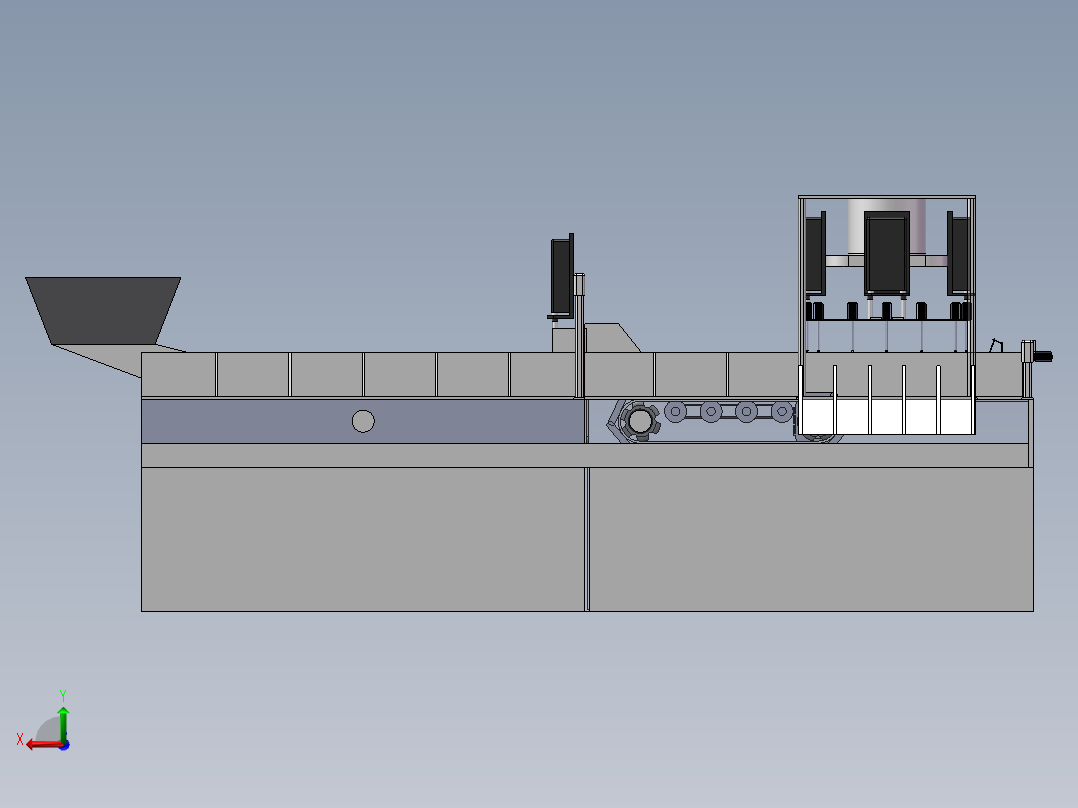 苹果去皮机后视图