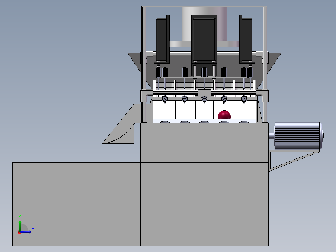 苹果去皮机左视图