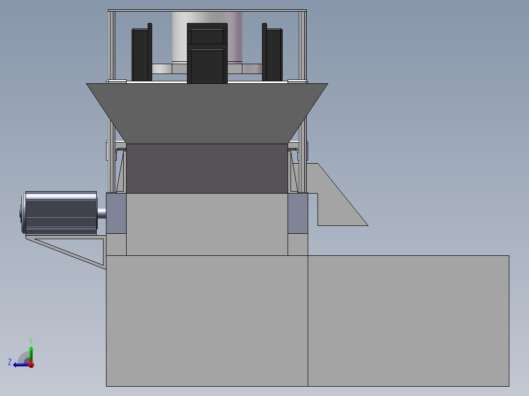 苹果去皮机右视图